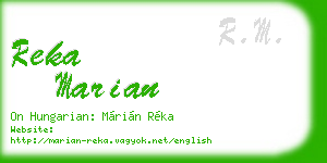 reka marian business card